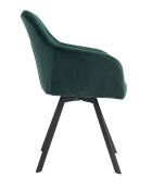Fever - Poltrona con funzione girevole a 360° verde pino/nero - 61x62x85 cm