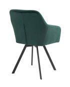 Fever - Poltrona con funzione girevole a 360° verde pino/nero - 61x62x85 cm