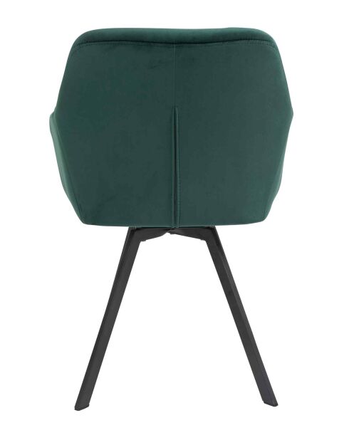 Fever - Poltrona con funzione girevole a 360° verde pino/nero - 61x62x85 cm