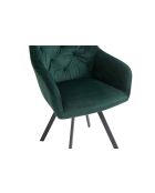 Fever - Poltrona con funzione girevole a 360° verde pino/nero - 61x62x85 cm