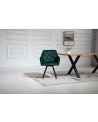 Fever - Poltrona con funzione girevole a 360° verde pino/nero - 61x62x85 cm