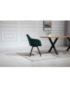 Fever - Poltrona con funzione girevole a 360° verde pino/nero - 61x62x85 cm