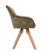 Fever - Poltrona vintage in velluto, verde - 59x61x85 cm