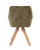 Fever - Poltrona vintage in velluto, verde - 59x61x85 cm