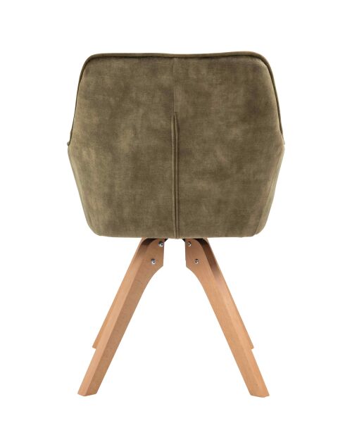 Fever - Poltrona vintage in velluto, verde - 59x61x85 cm