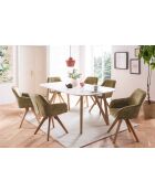 Fever - Poltrona vintage in velluto, verde - 59x61x85 cm