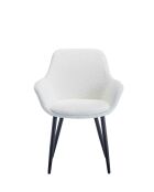 Fever - Lot de 2  fauteuils tissu bouclé blancs - 64x59x86 cm