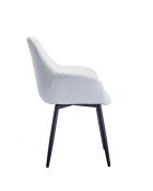 Fever - Lot de 2  fauteuils tissu bouclé blancs - 64x59x86 cm