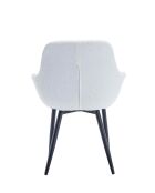 Fever - Lot de 2  fauteuils tissu bouclé blancs - 64x59x86 cm