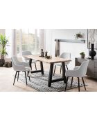 Fever - Lot de 2  fauteuils tissu bouclé blancs - 64x59x86 cm