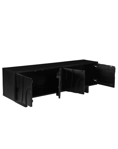 Sit - Buffet bas Black Smooth noir - 180x43x61cm