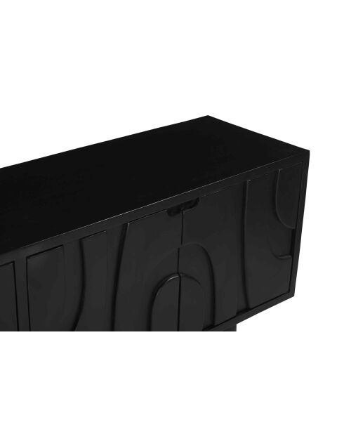 Sit - Buffet bas Black Smooth noir - 180x43x61cm