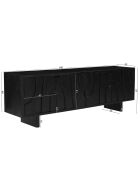 Sit - Buffet bas Black Smooth noir - 180x43x61cm
