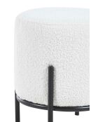 Fever - Gewatteerde zitzak in witte krullende stof - D.35 cm