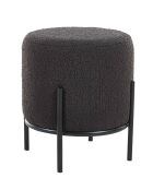 Fever - Gepolsterter Sitzsack aus anthrazitfarbenem lockigem Stoff - D.35 cm