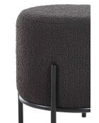 Fever - Gepolsterter Sitzsack aus anthrazitfarbenem lockigem Stoff - D.35 cm