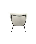 Fever - poltrona rivestita in velluto beige/nero - 68x75x82 cm