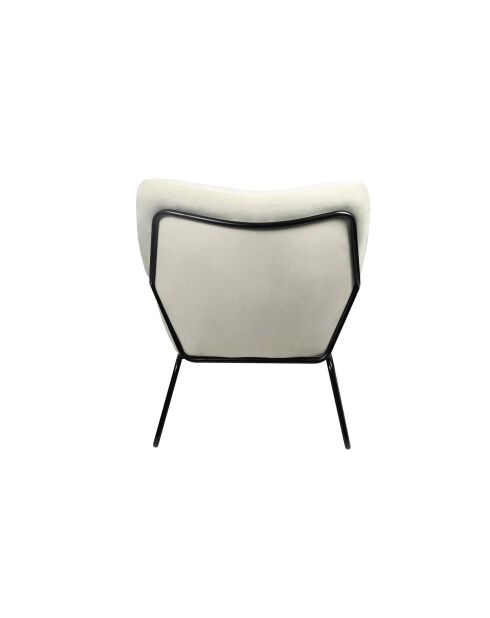 Fever - poltrona rivestita in velluto beige/nero - 68x75x82 cm
