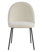 Sit - Lot de 2 chaises Taylor housse beige, pieds noirs - 49,5x47,5x84cm
