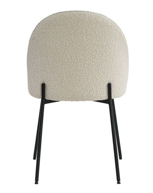 Sit - Lot de 2 chaises Taylor housse beige, pieds noirs - 49,5x47,5x84cm