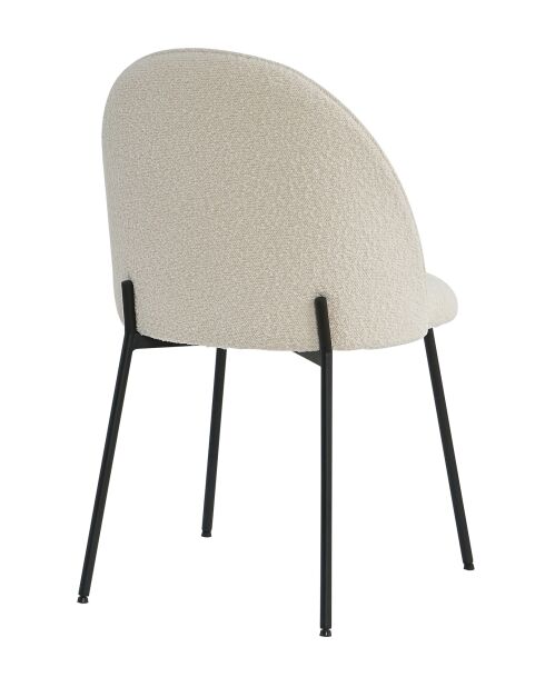 Sit - Lot de 2 chaises Taylor housse beige, pieds noirs - 49,5x47,5x84cm