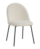 Sit - Lot de 2 chaises Taylor housse beige, pieds noirs - 49,5x47,5x84cm