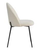 Sit - Lot de 2 chaises Taylor housse beige, pieds noirs - 49,5x47,5x84cm