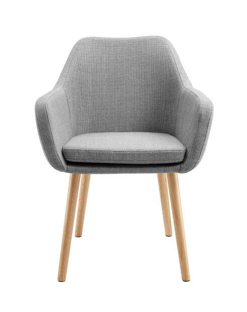Fever - Fauteuil tissu structurel gris clair - 62x60x84 cm