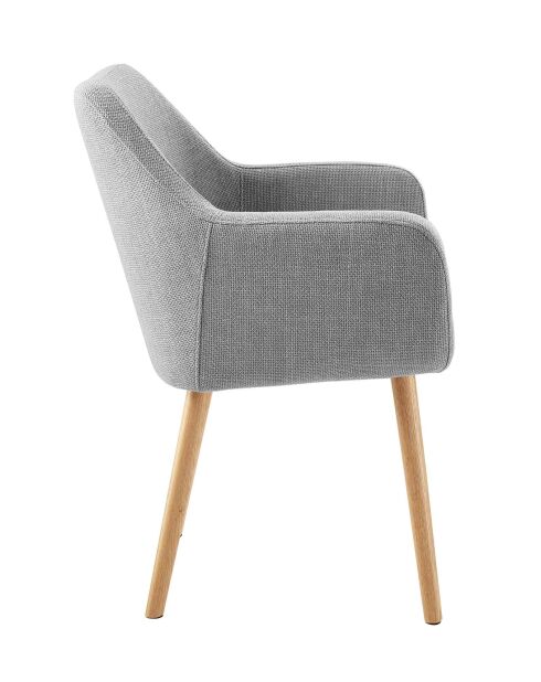 Fever - Fauteuil tissu structurel gris clair - 62x60x84 cm