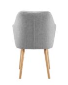 Fever - Fauteuil tissu structurel gris clair - 62x60x84 cm