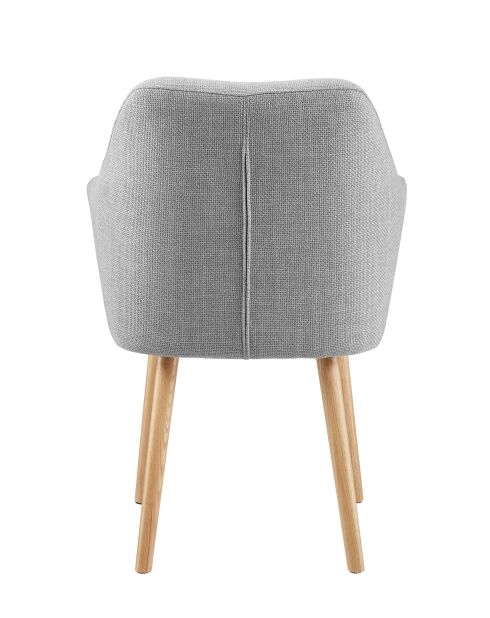 Fever - Fauteuil tissu structurel gris clair - 62x60x84 cm