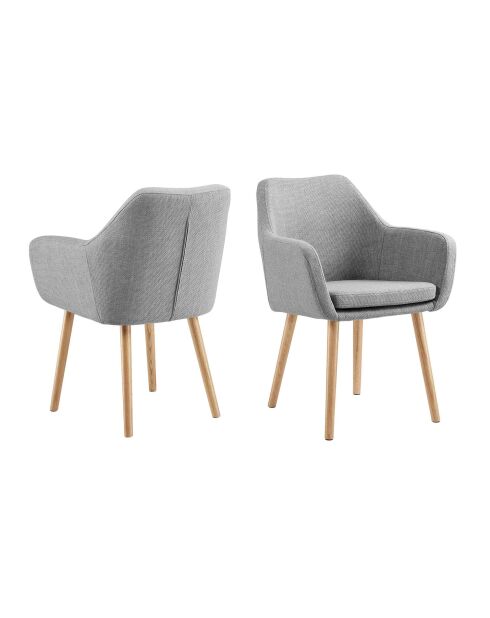 Fever - Fauteuil tissu structurel gris clair - 62x60x84 cm