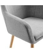 Fever - Fauteuil tissu structurel gris clair - 62x60x84 cm
