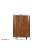 Sit - Buffet Ambra haut naturel, noir - 115x43x151cm