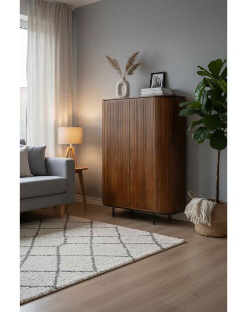 Sit - Buffet Ambra haut naturel, noir - 115x43x151cm