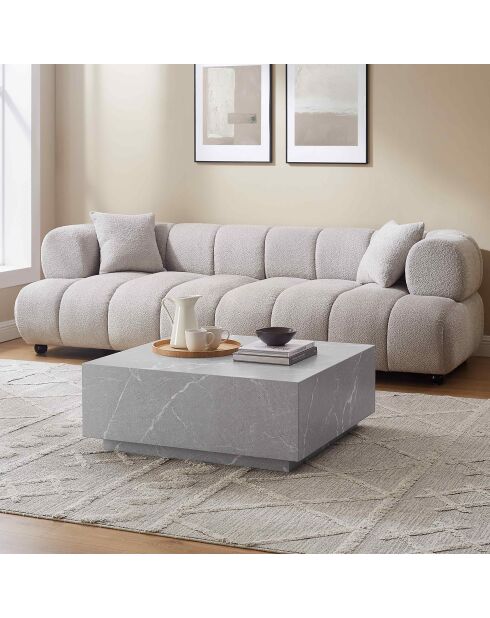 Fever - Mesita gris - 90x90x35 cm