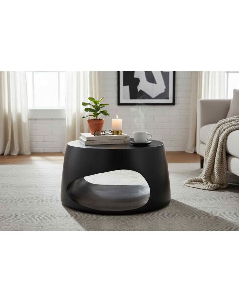 Sit - Black Smooth zwarte salontafel - 75x75x38cm