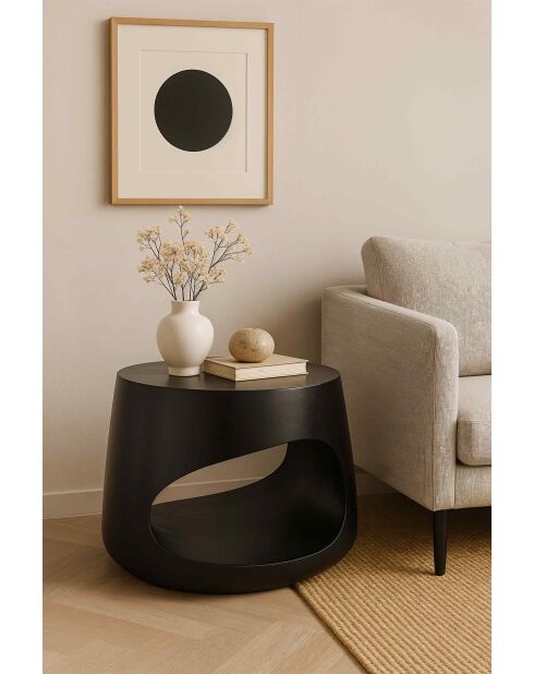 Sit - Black Smooth zwarte salontafel - 75x75x38cm