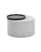 Fever - Mesita gris/negra - D.70 cm