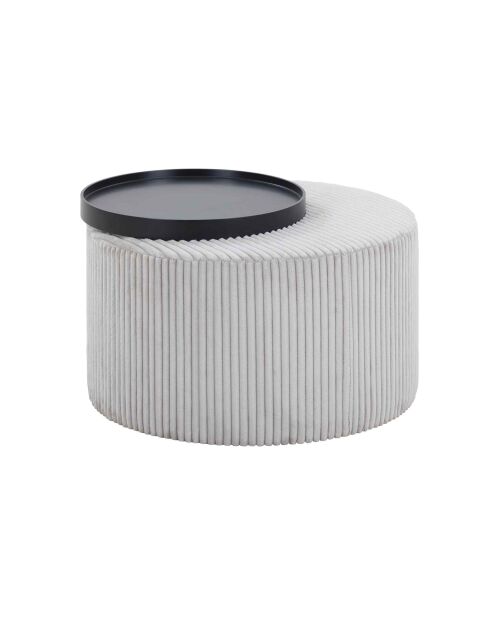 Fever - Mesita gris/negra - D.70 cm