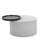 Fever - Mesita gris/negra - D.70 cm