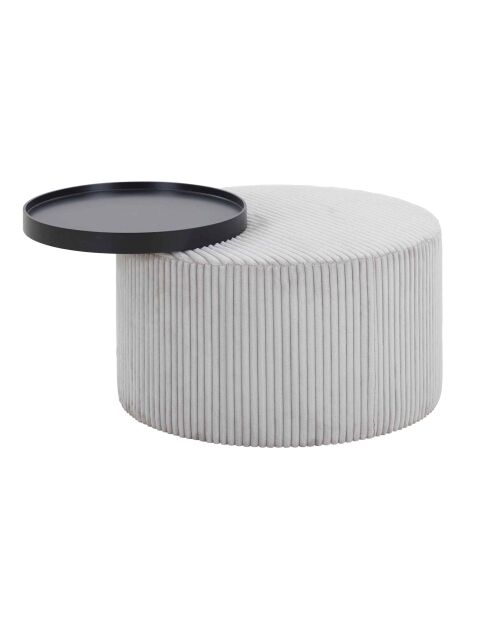 Fever - Mesita gris/negra - D.70 cm