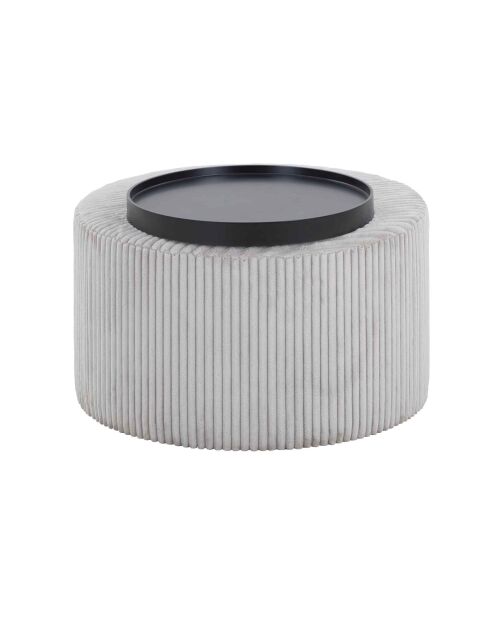 Fever - Mesita gris/negra - D.70 cm