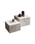 Fever - Set de 2 mesas de café blancas