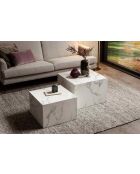 Fever - Set de 2 mesas de café blancas