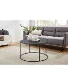 Fever - Mesita negra - D.80 cm