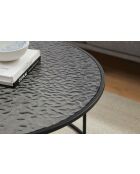 Fever - Mesita negra - D.80 cm