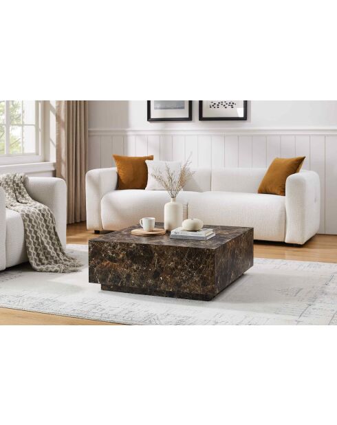 Fever - Mesita marrón - 90x90x35 cm