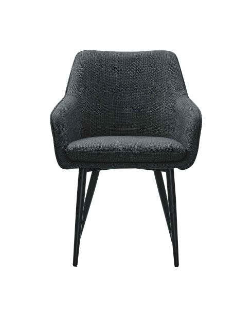 Fever - Chaise de salle à manger tissu structuré anthracite - 61x60x85 cm