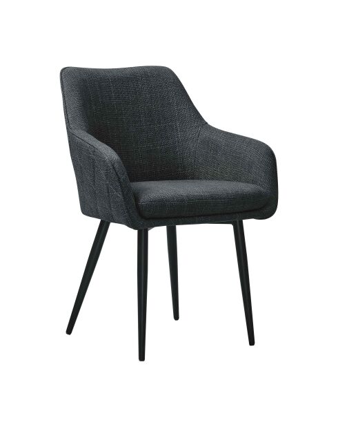 Fever - Chaise de salle à manger tissu structuré anthracite - 61x60x85 cm